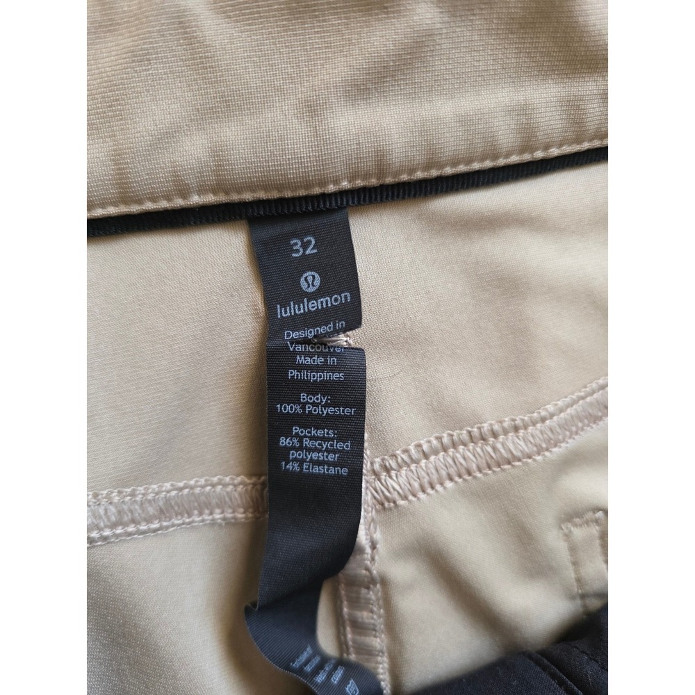 Lululemon Commission Pant Slim 32 Khaki Tan Technical Commuter Trousers Gorpcore - Picture 8 of 8